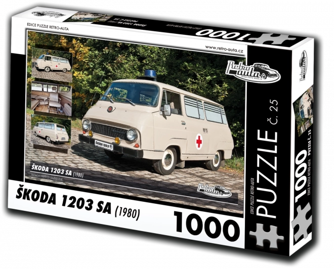 Retro Puzzle Škoda 1203 SA 1980 1000 Teile