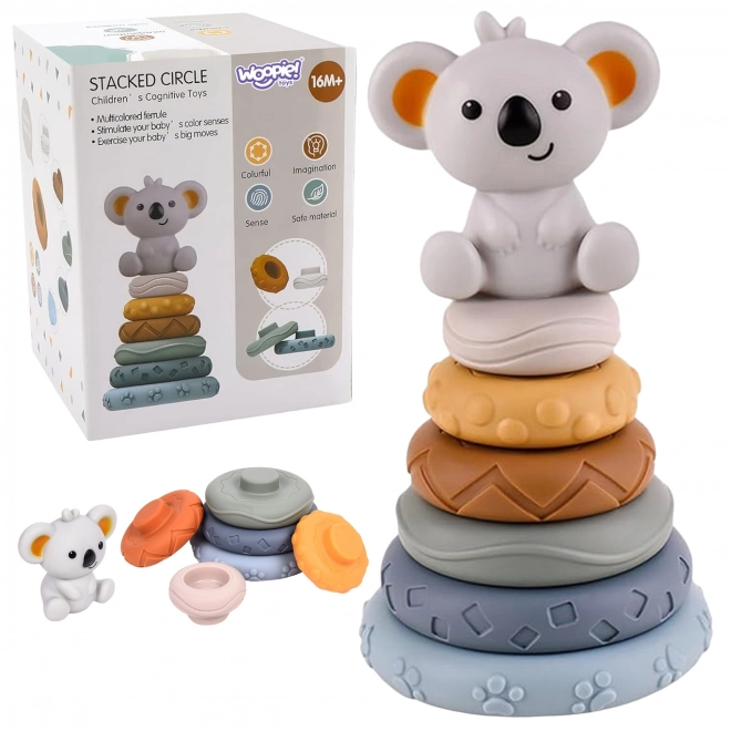Woopie Baby Lernpyramide Koala 2-in-1 Beißring