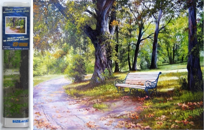 Diamantmalerei Set - Sonnige Bank 30x40cm