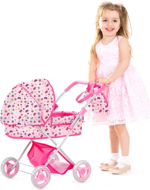 Kinderwagen für Puppen DORA Schmetterlinge von Chipolino