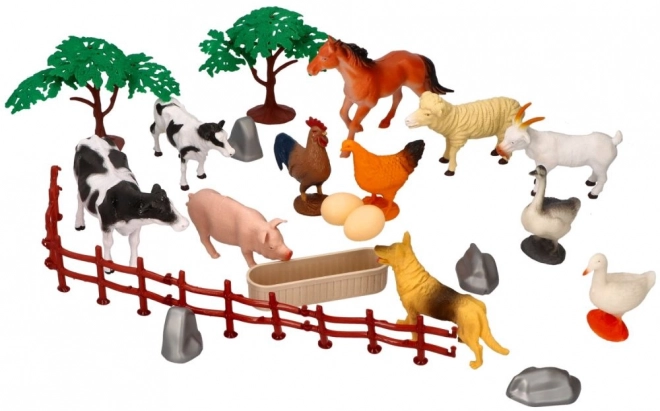 Set mit Figuren und Zubehör im Bauernhof-Thema