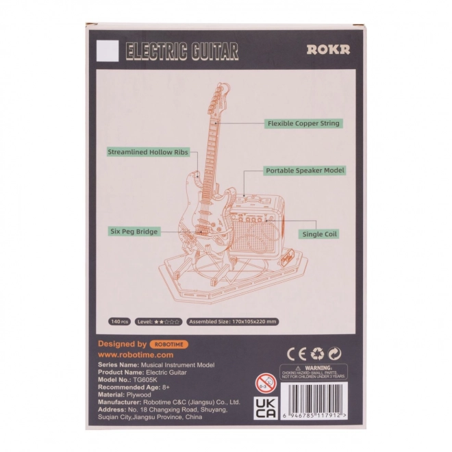 RoboTime 3D Holzpuzzle Elektrische Gitarre