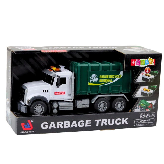 Grüner Müll-Lkw mit Effekten 1:14