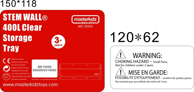Masterkidz Acrylboxen für Tafeln 2er Set