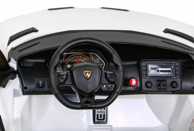 Lamborghini SVJ DRIFT pro 2 Kinder Weiß + Drift-Funktion + Fernbedienung + MP3 LED + langsamer Start