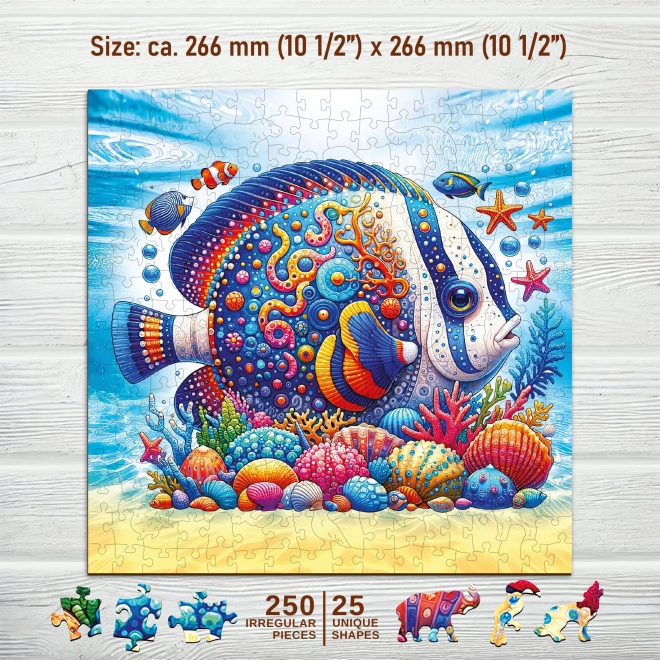 Wooden City Holzpuzzle Exotischer Fisch 250 Teile