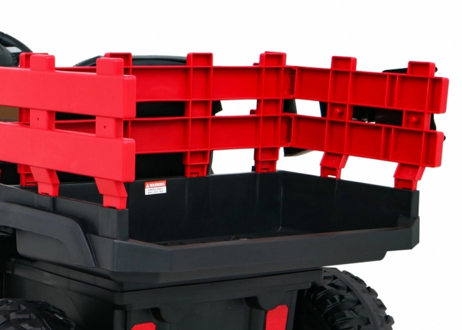 Kinder Bauernhof-Pick-up rot + Fernbedienung + Gepäckwagen + Schaufel + EVA + MP3 LED