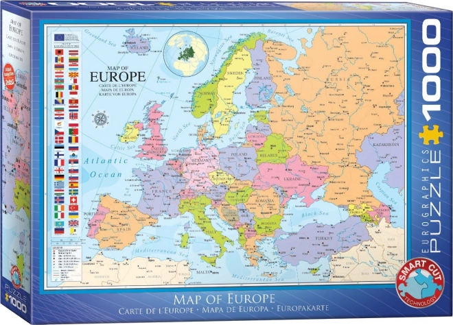 Eurographics Puzzle Karte von Europa 1000 Teile