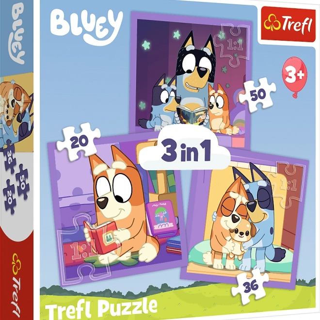 Puzzle TREFL Treffen Sie Bluey 3-in-1
