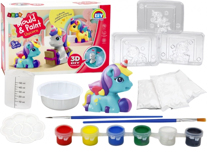 Kreatives 3D-Gipsfarben-Kunstset Einhorn