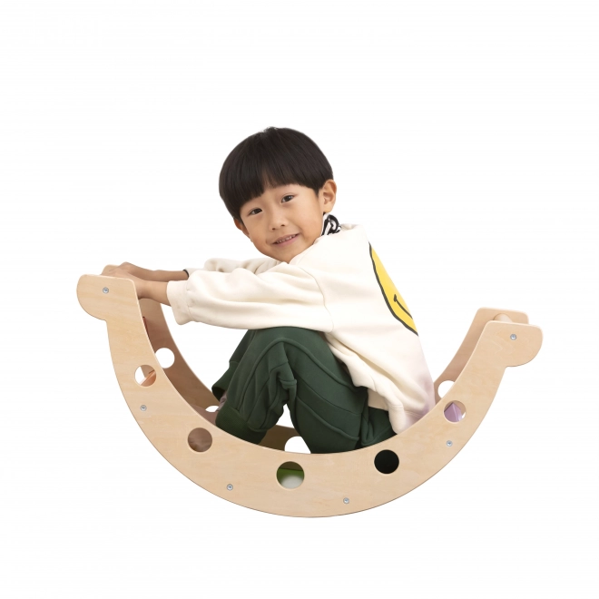 Viga Holz-Schaukelbrücke Montessori Regenbogen