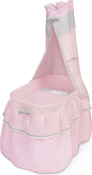 Mobile Puppenwiege mit Baldachin und Decke Sophie – DeCuevas