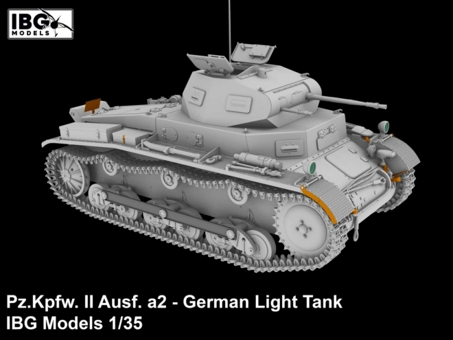 Plastikmodell Deutscher Leichter Panzer Pz.Kpfw II Ausf. a2 1/35