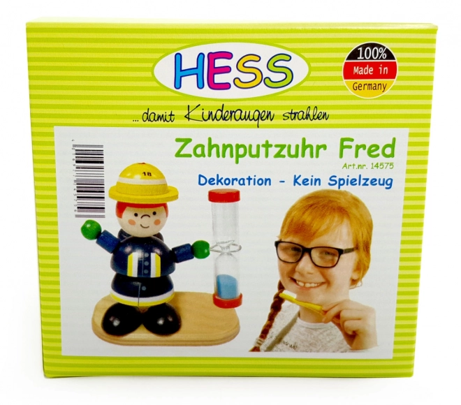Sanduhr mit Feuerwehrmannfigur für Kinder
