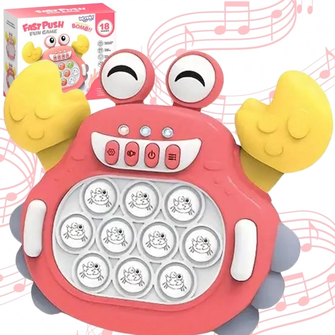Elektronische Anti-Stress-Spiel Pop It Krabbe Rot