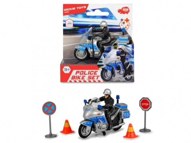 Polizei-Motorrad mit Zubehör