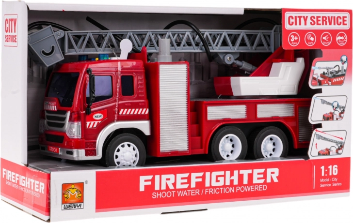 Feuerwehreinheit mit Licht, Sound und Wasser 1:16