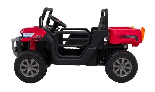 Auto Pick-Up Speed 900 pro Kinder rot + Antrieb 4x4 + bewegliche Pumpe + Gepäckraum + Fernbedienung + Schaufel + LED Audio
