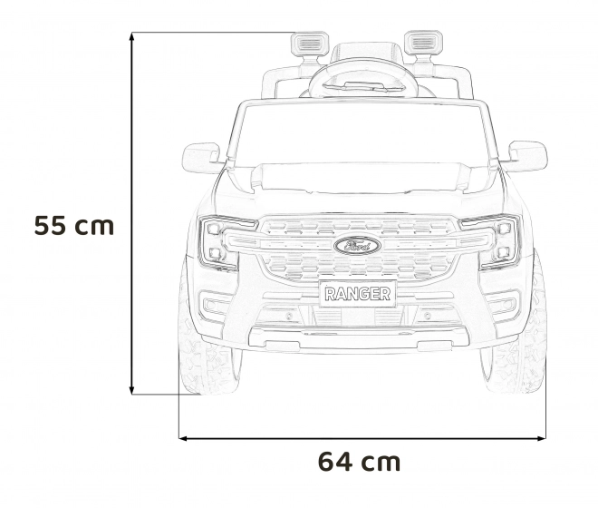 Elektrisches Kinderauto Ford Ranger Lift Gelb