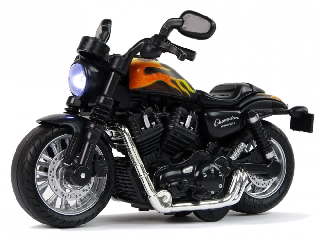 Motorrad Champion mit Rückziehantrieb, Geräuschen und Lichtern