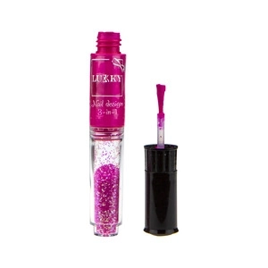 2-in-1 Nagellack und Glitzer Fuchsie