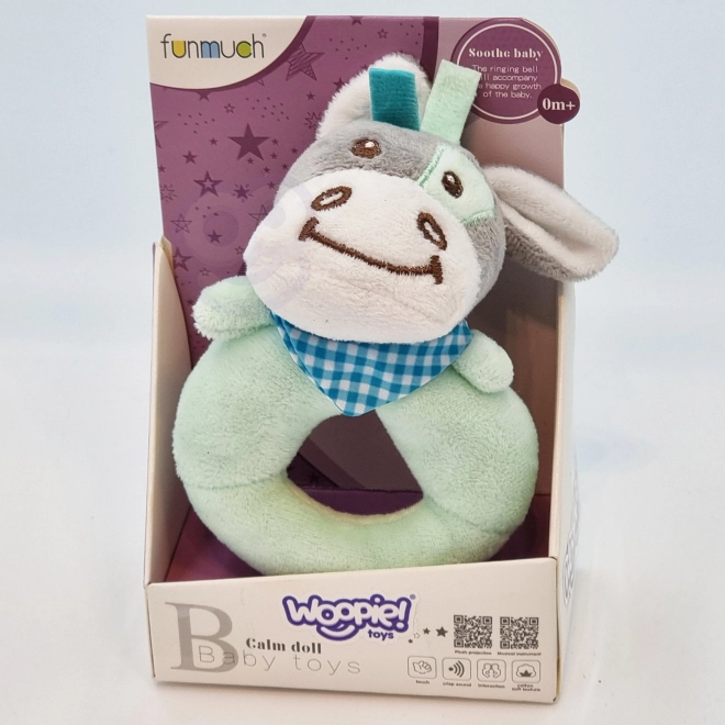 Woopie Baby Plüschesel Rassel Kuscheltier für Babys