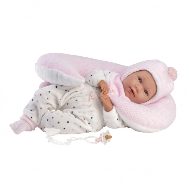 Weinendes Baby-Puppe Mimi mit Nackenkissen 42 cm