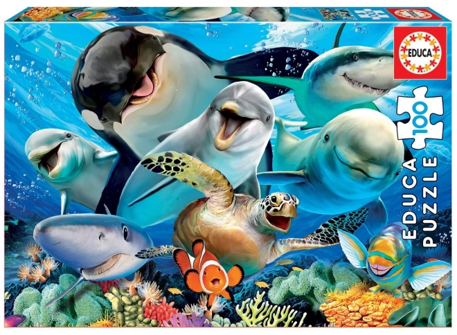 Educa Puzzle Unterwasser Selfie 100 Teile