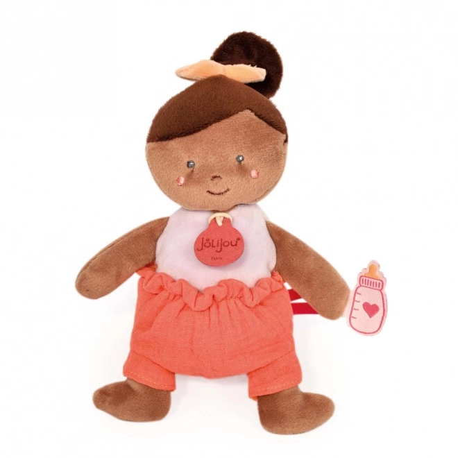 Doudou Jolijou Orangene Babypuppe 18 cm