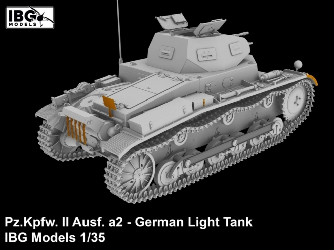 Plastikmodell Deutscher Leichter Panzer Pz.Kpfw II Ausf. a2 1/35