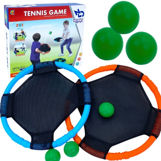 Geschicklichkeitsspiel 2-in-1 Tennis Frisbee