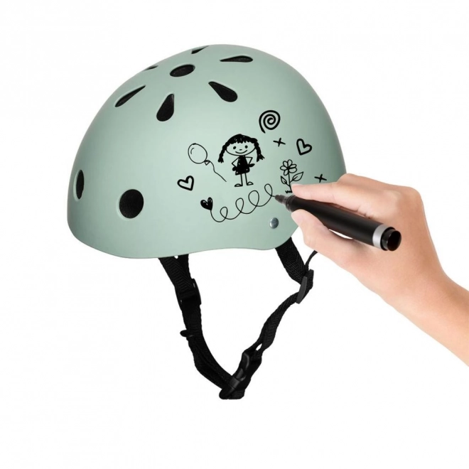 Matte grüne MoMi MIMI Kinderhelm