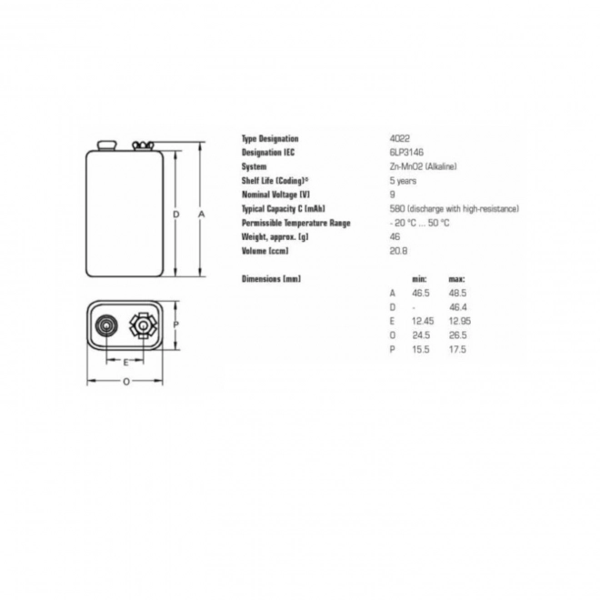 9V Alkalibatterie Varta Industrial Pro