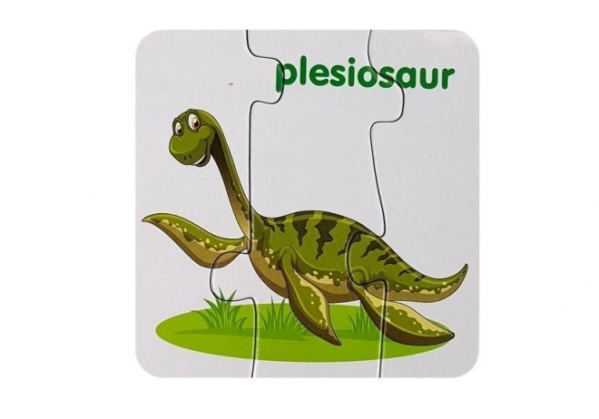 Bildungspuzzle mit Dinosauriern auf Englisch