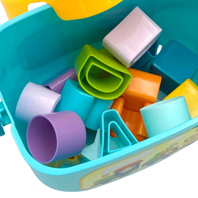 Woopie Kinder Sortierbox 2-in-1 mit Koffer und Lernalphabet