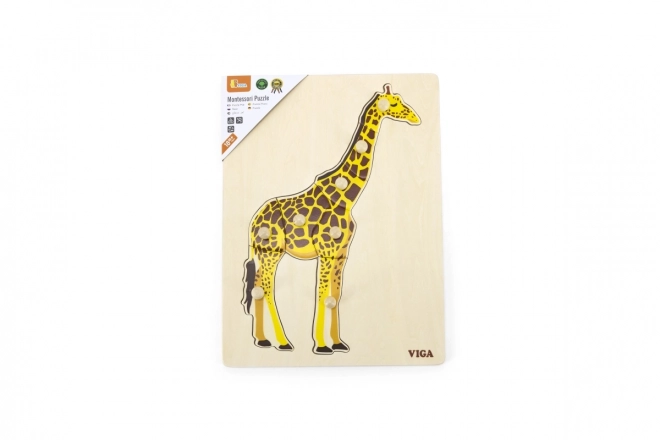 Holzpuzzle Montessori Giraffe