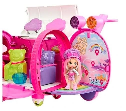 Rosa Regenbogenflugzeug Barbie Extra Fly Minis Puppe Pilotin