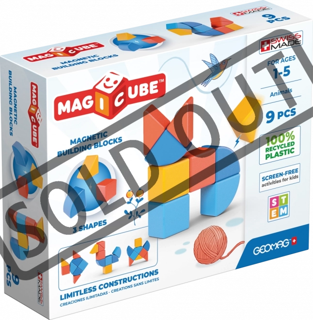 Magnetische Würfel Magicube Shapes – Tiere, 9 Teile