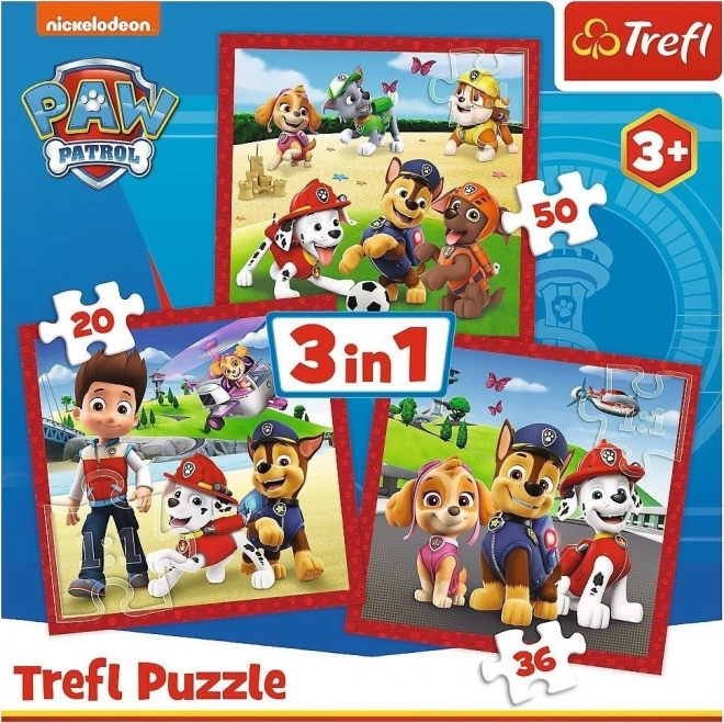 Fröhliche Hundchen Puzzle 3-in-1, PAW Patrol