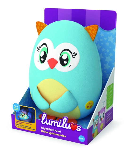 Lumiluvs Plüscheule mit Nachtlicht