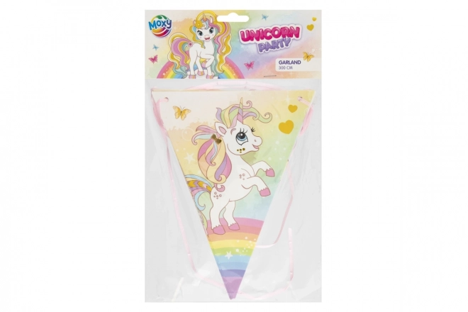 Papiergirlande Einhorn 300cm