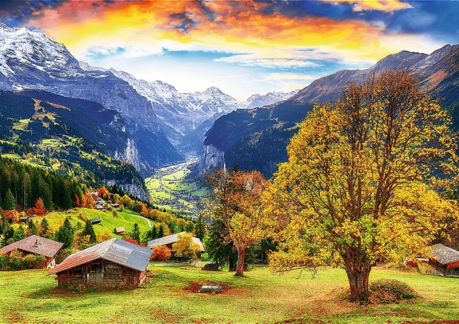 Malersches Alpen-Dorf 1000 Teile Puzzle