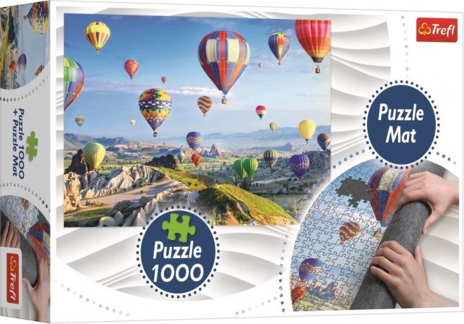 Puzzle Ballons über Kappadokien 1000 Teile + Puzzleunterlage