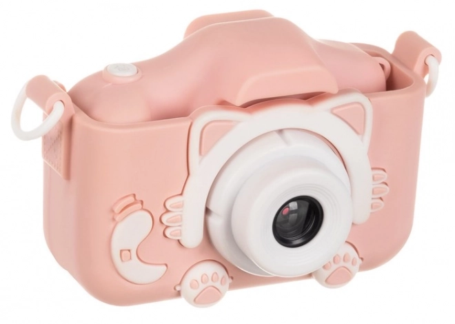 Digitaler Kinderfotoapparat mit Katzenmotiv – Rosa