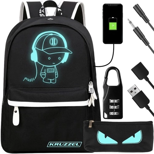 Reflektierende USB-Rucksack von Kruzzel