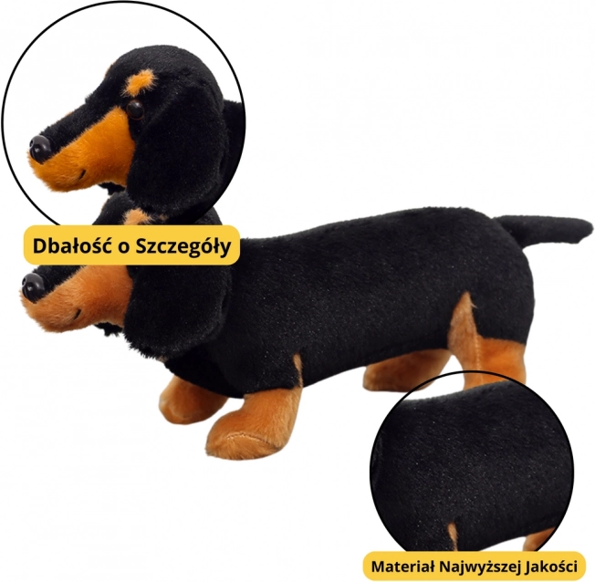 Plüschfreund Dackel Schwarz 25 cm