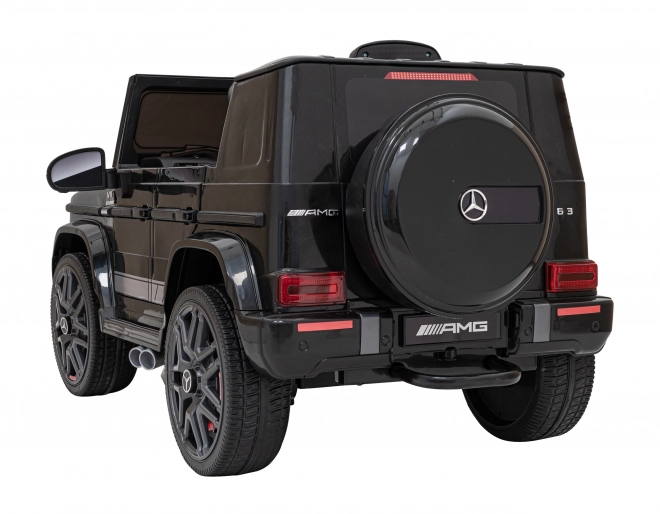 Mercedes AMG G63 für Kinder schwarz + Fernbedienung + MP3 LED + langsamer Start + EVA + Gurte