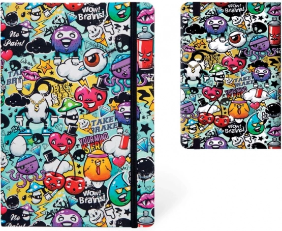 Notizbuch A5 mit festem Einband, Graffiti-Design