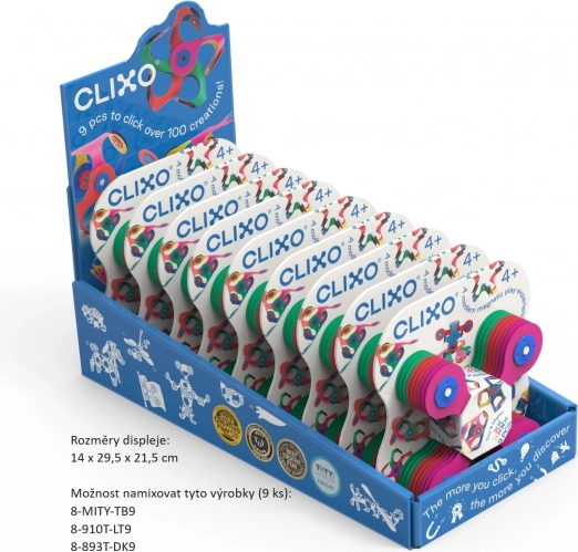 Magnetisches Konstruktionsspielzeug Designer Pack Clixo Schwarz