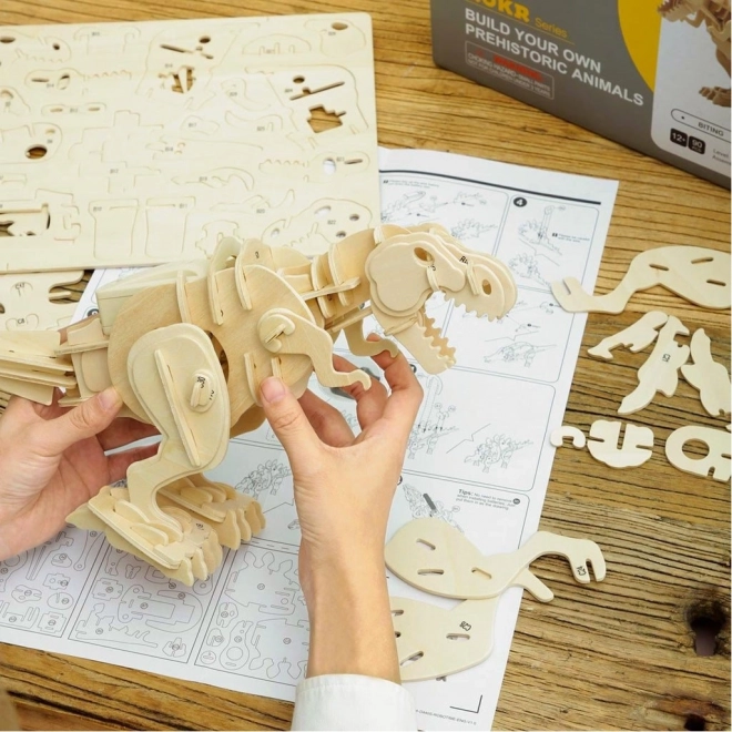 ROKR 3D Holzpuzzle Laufender T-Rex